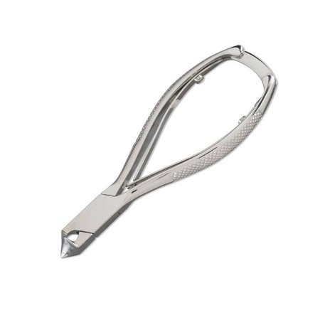 VON KLAUS Nail Nipper, Double Spring, w/Catch, 5.5in (14.0cm), Angled, Concave Jaws, German VK143-7784